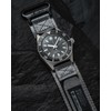 HEMSUT Wide Nylon Hook & Loop Watch Band with Metal