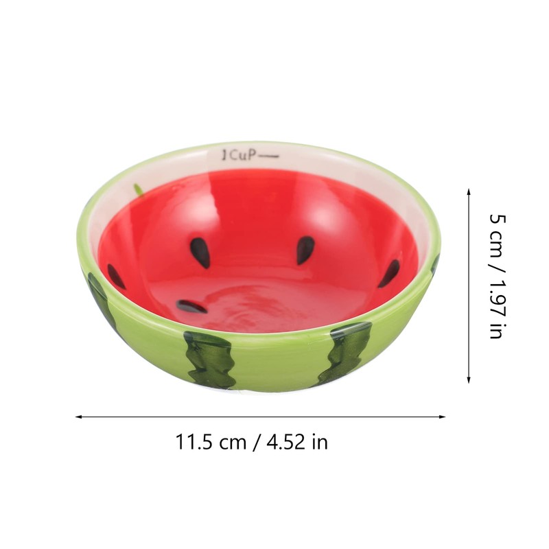 SEWACC Watermelon Shaped Ceramic Bowl Creative Fruit Shape Eating Bowl