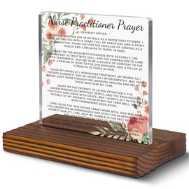 Nurse Practitioner Prayer Gift Clear Desk Decor Sign,Thank You Gift for Nurse Practitioners, Appreciation Gift for Healthcare Professionals, Nurse Week Graduation Gifts for NP Office Clinic EC162