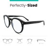 2SeeLife Gafas de lectura redondas retro (+1.0 hasta +3.0), Negro