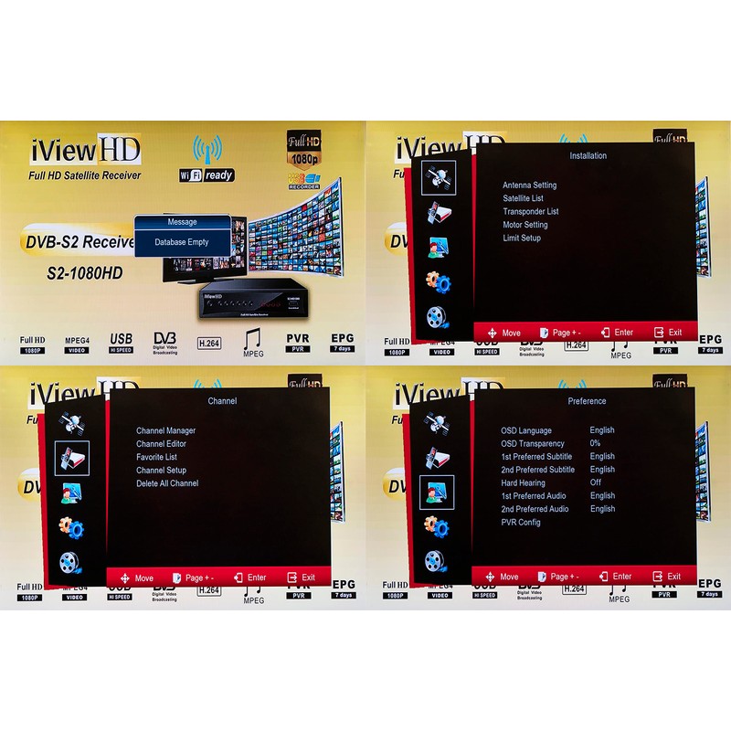 NEW FULL HD Satellite TV Receiver, Built in Wi-Fi &
