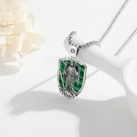 XIXLES Saint Raphael Necklace 925 Sterling Silver Archangel Saint Raphael Pendant Necklaces,Patron Saint Raphael Jewelry for Men with 22 in Chain