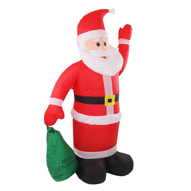 Inflatable Santa Decoration Built in LED Light Waterproof Inflatable Bag