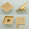 Orhemus Square Shower Floor Drain with Removable Cover Grid Grate