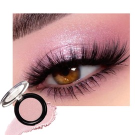 FeiCuiYun Monochrome Cream Glittle Eyeshadow Palette Makeup, High Pigment Natural Sombras Crema Para Ojos, Pink Shimmer Single Shimmer Eye Shadow for Older Women, Talc, Paraben & Cruelty Free