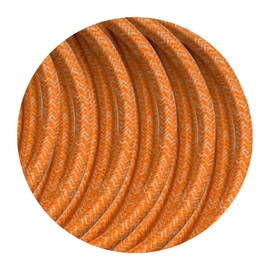 LEDSone 5m Electrical Cable Wire, 3 Core 0.75mm² Round Fabric Cable, Vintage Flex Cloth Braided Wire for DIY Lamps Industrial Pendant Lights Flexible Lighting Project (Yellow Multi Tweed, 5M)