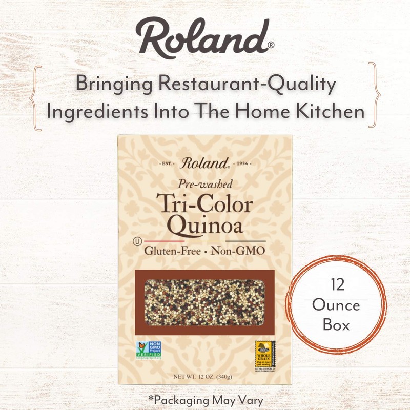 Roland Foods Organic Tri-Color Quinoa, Pre-washed, All Natural, Gluten Free,