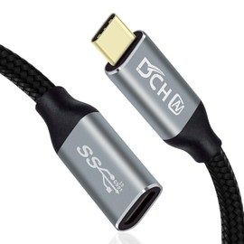 DCHAV 1m 100W USBC to USBC Cable Male to Female 4K Video Output 10Gbps Data Transfer 3.1 Gen 2 PD 20V 5A Fast Charge Type C to Type C Monitor Cable Nylon