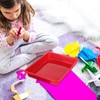 Operitacx 4pcs Plastic Trays for Classroom, Small Rectangular Organizing Art