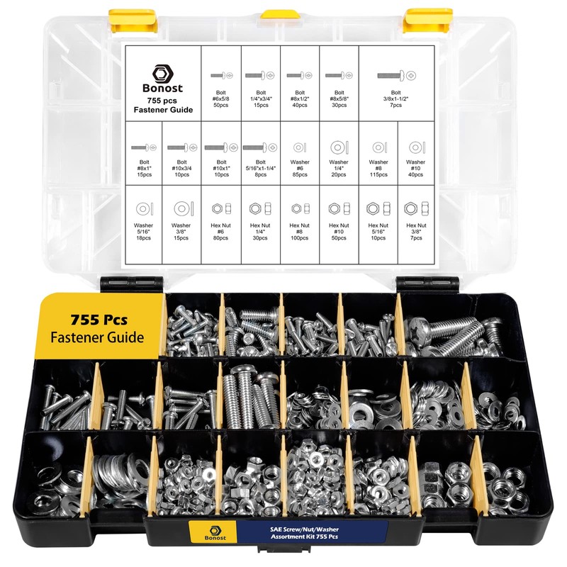 Bonost 2300 Pieces Hardware Assortment Kit - Metric & SAE