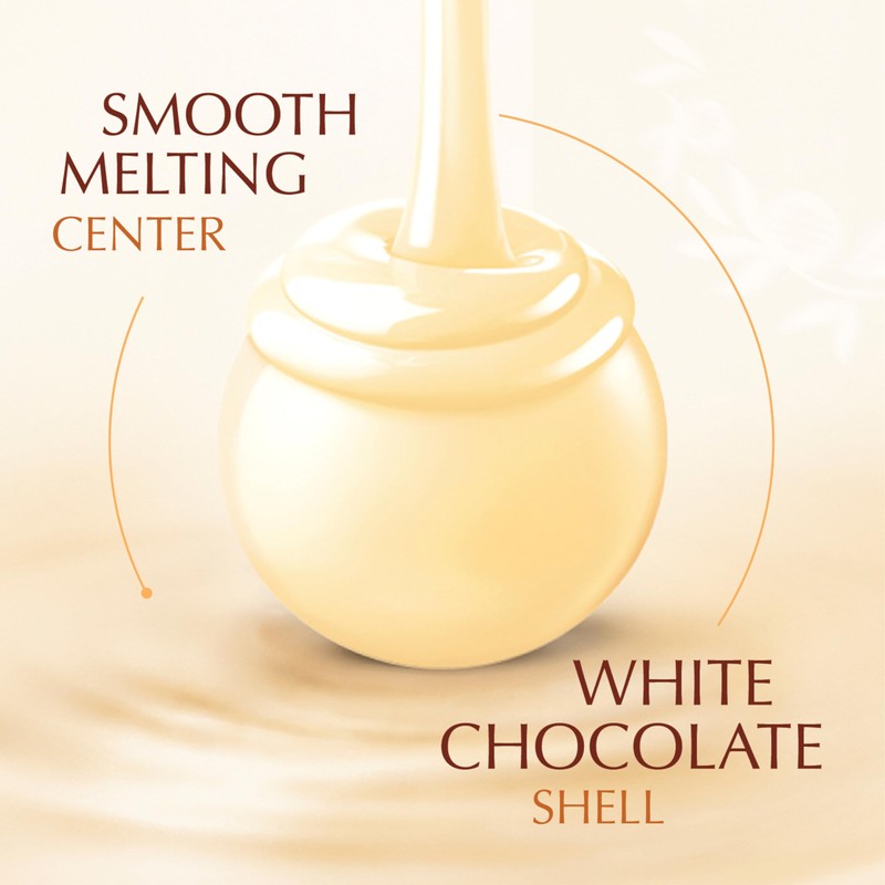 Lindt LINDOR White Chocolate Candy Truffles, White Chocolate Candy with