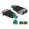 Elfcam® Fiber Optic Adapter Duplex Cable LC/APC Male to SC/APC