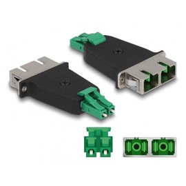 Elfcam® Fiber Optic Adapter Duplex Cable LC/APC Male to SC/APC Female Duplex Single Mode