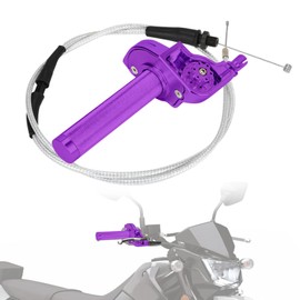 IUVWISN 7/8" 22mm Quick Twist Throttle Assembly + Throttle Cable CNC Univerdal for CRF 50 CRF110 CRF125F KLX 110 140 KLX300R CRF250F CT200U CT200U-EX BT200X SSR 125 Dirt Pit Bike Mini Bike Purple