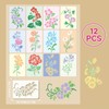 12 Piece Large Flower Stencil Set (21 x 29.7 cm),