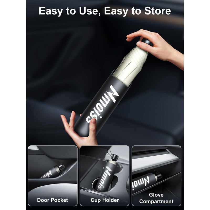 [2025 Upgraded] Nmoiss Windshield Sun Shade Umbrella [Ice Rib] High