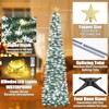 HMASYO 6 FT Pop Up Tinsel Christmas Tree with 100