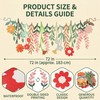 2 Pcs Flower Banner with Paper Flower Fans, Floral Garland