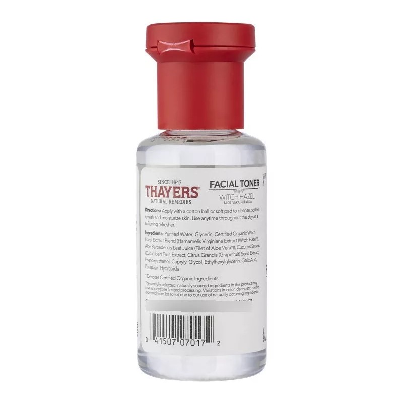 Thayers Tónico Facial Witch Hazel Cucumber 3 Oz (89ml) Thayers