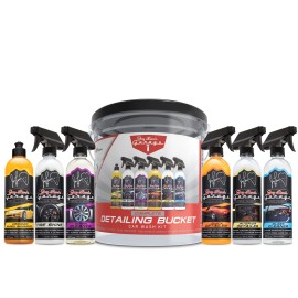 Unbranded Complete Detailing Bucket Car Wash Kit - 8-Piece All-in-One Car Care Set