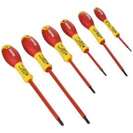 Britool E160910B Insulated PH and Slotted Screwdriver Set, 1.8cm x 3.6cm x 1cm, 6 Pcs