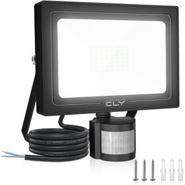 CLY LED Spotlight with Motion Sensor Outdoor, 50 W 4700 LM Outdoor Spotlight 6500 K Cool White LED Floodlight Super Bright Outdoor Light IP66 Waterproof Floodlight Outdoor for Garden Garage Backyard