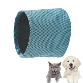 Cooling Collar with Cloth, Breathable Heat Dissipation Bandana Pet, Dog Bandanas Cooling, Cooling Collar for Dogs, for Outdoor Hunting Training and Camping, 45 x 13 cm, Lake Blue Kiuiom
