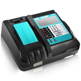 Abeden Makita Charger, DC18RF Charger, Makita 18 V Compatible Charger, Makita 14.4 V Compatible Charger, LCD Included, Charging Completed Melody, Wall Mount, Smartphone Charging, etc. [USB Charging Port Included] Compatible with Makita 14.4 V to 18 V Bat