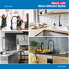 WEWE Faucet for Kitchen Sink, Kitchen Faucets Black Stainless Steel