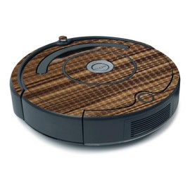 MightySkins Carbon Fiber Skin for iRobot Roomba 675 Minimal Coverage - Dark Zebra Wood | Protective, Durable Textured Carbon Fiber Finish | Easy to Apply, Remove, and Change Styles | Made in The USA