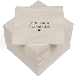 HEKU 100 napkins, 3-ply, 33 x 33 cm, food drinking together, absorbent and practical packaging, wide selection, ideal for special occasions