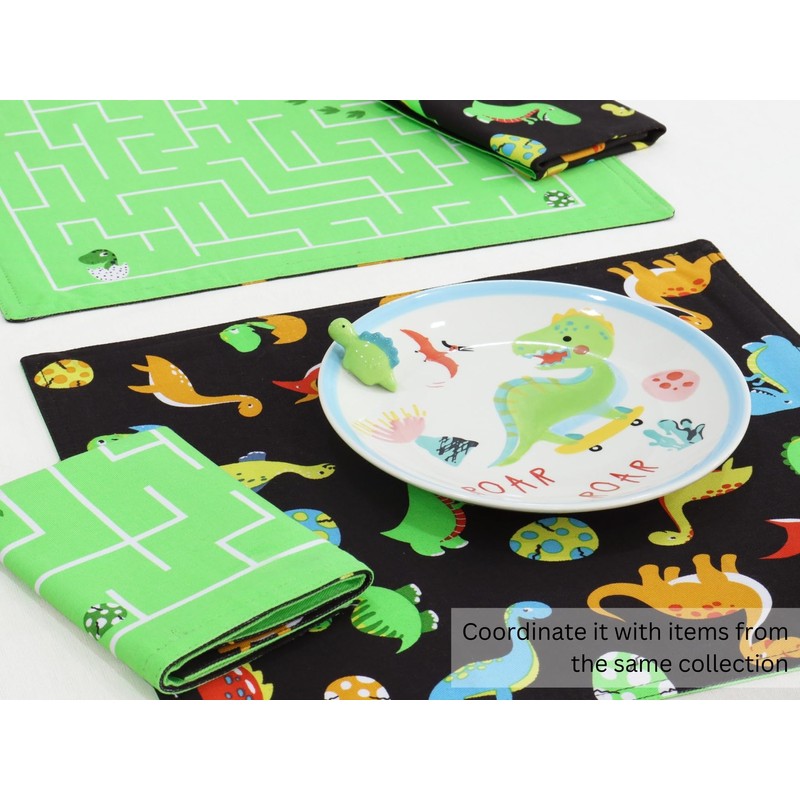 PurpleEssences Kids Reusable Cloth Napkins | 2-Ply, Reversible | Thick,