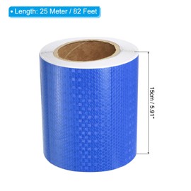 PATIKIL Reflective Tape, 1 Roll 6 Inch x 82 Ft Waterproof Self Adhesive High Visibility Caution Warning Safety Tape Reflector for Trucks Trailers Cars, Blue