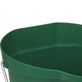 Vikan, Green Pail,3 gal,PP/SS, 5686