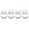 Lenox 888202 Holiday 4-Piece Stemless Wine Glasses, Christmas Drinkware Set,