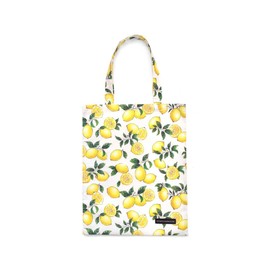 BOTANY & WATERCOLORS W2300500 Tote Bag, Eco Bag, Citrus Lemon, Foldable, A4 Tote Bag, Scandinavian Pattern, Eco Bag, Stylish, Cute