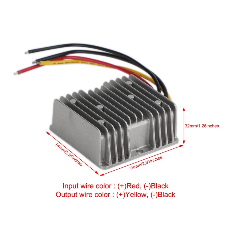 Areyourshop Waterproof DC/DC Power Converter Regulator 12V/24V to 5V 15A
