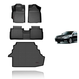 KELCSEECS Floor Mats & Cargo Liner Custom for 2007 2008 2009 2010 2011 Camry(Not Fit Hybrid) All Weather Car Mats Cargo Mat Trunk Mat Camry Floor Mats Trunk Liner Accessories