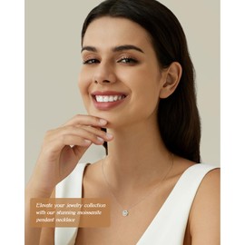 Surcha Adjustable Sterling Silver Necklace Bezel Set with Solitaire Moissanite Pendant, 1 Carat Single Moissanite Pendant Necklaces for Women, Diamond-Alternative Handcrafted Jewelry Gift, 18" + 2"