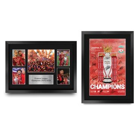 HWC Trading Liverpool 2019/2020 Champs Collection Printed Memorabilia Signed Autograph Photograph Display for Football Fans and Supporters - A3 Framed