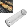 Cylindrical Barbecue Basket Cylinder Grilling Basket for Vegetables Fish Chicken