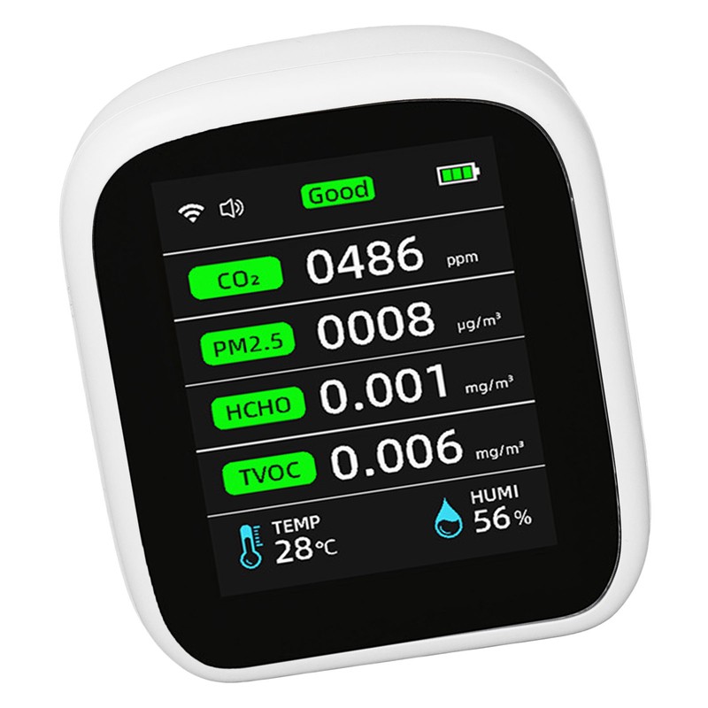 Air Quality Monitor Portable WiFi Accurate PM2.5 CO2 TVOC HCHO