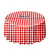 SietDESEO 2 Pack Red Gingham Tablecloth Round 84 x 84