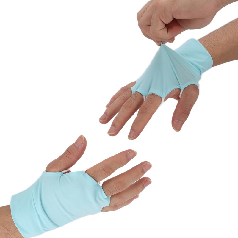 Half Finger Gloves Breatheable UV Protection Ice Silk Outdoor Gloves