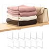 SortNStore Shelf Dividers Purse Organizer for Closet: 12-Pack Acrylic Bag