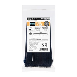 [100 pieces] Nylon 100 Pcs Nylon Cable Ties 3.9 inches (100 mm) Binding Diameter Up to 0.9 inches (22 mm) ROHS One-Touch Lock System, Outdoor, Heat Resistant, Weather Resistant, Lock Tie, Cable UV