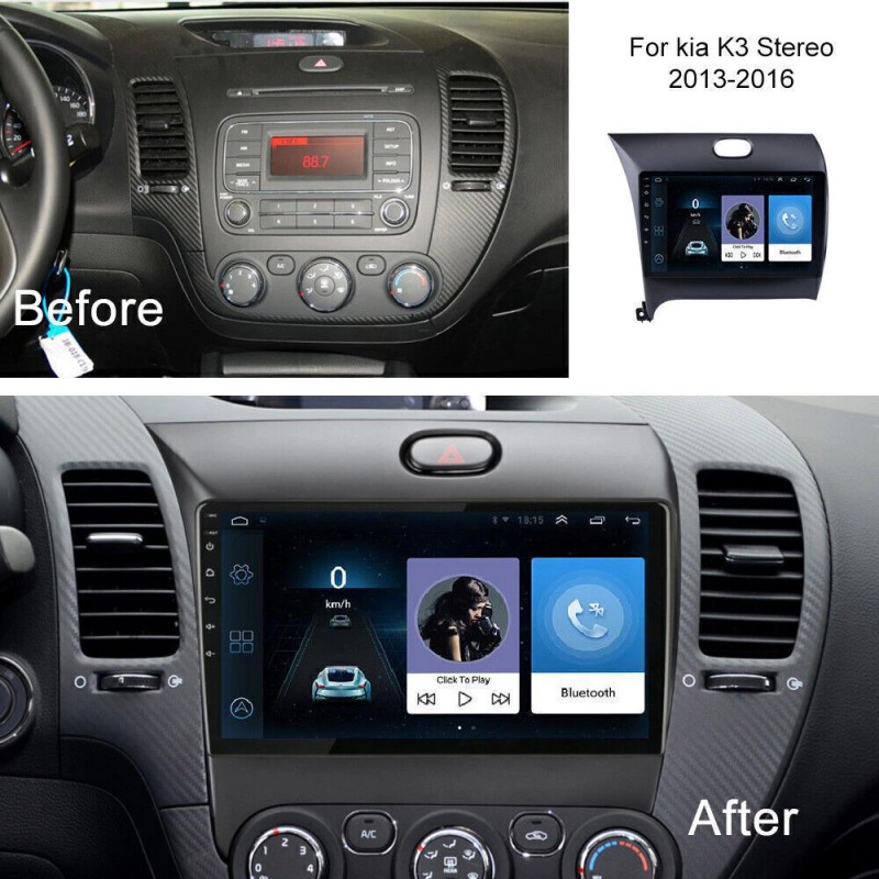 Unbranded CarPlay Radio Stereo GPS Android 13 For Kia Forte