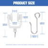 Pocysem Flexible Bendable Ceiling Curtain Track Roller Hooks Plastic Metal