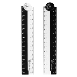 ALLY-MAGIC 2 Pcs Folding Ruler, 30cm Folding Geometric Ruler Flexible Plastic Ruler Bendy Stationary Ruler for Kids Student Teacher Office Y4HBZDC