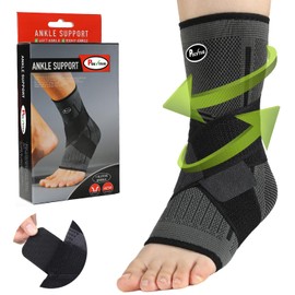 Ankle Braces for Men & Women Stabilizing - Adjustable Foot Compression Sleeve for Sprained Ankle, Plantar Fasciitis, Achilles Tendonitis & Heel Pain | Foot Wraps for Swelling & Injury Recovery